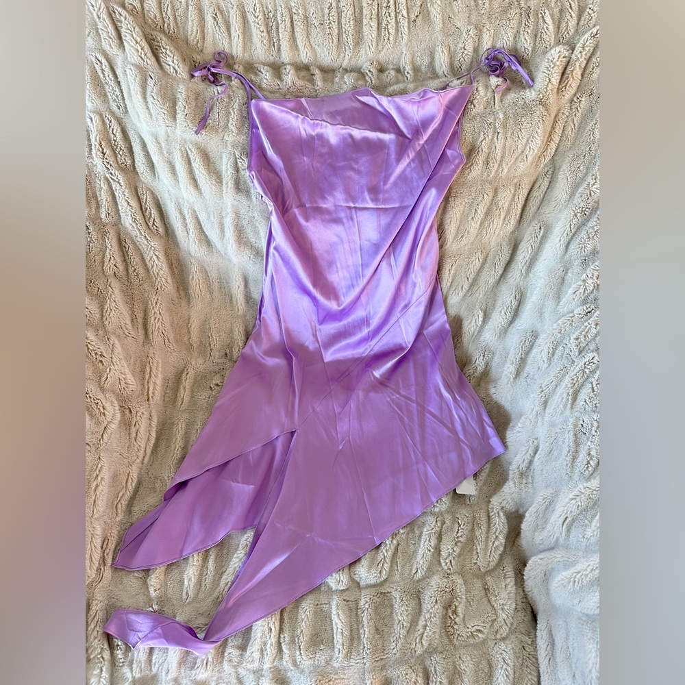 Silk Mason purple silk mini dress size M